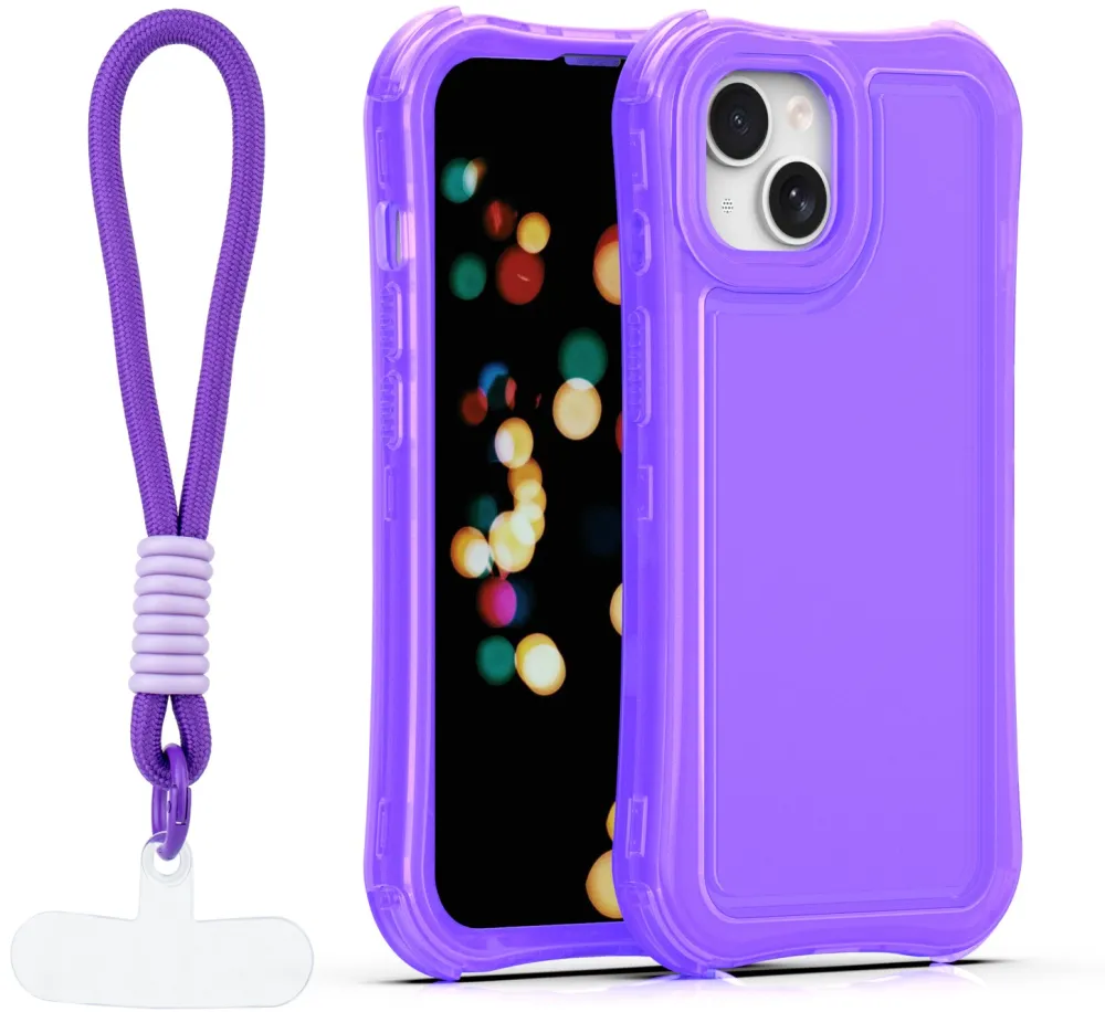 Safepop case with strap for iPhone 14 6,1" purple