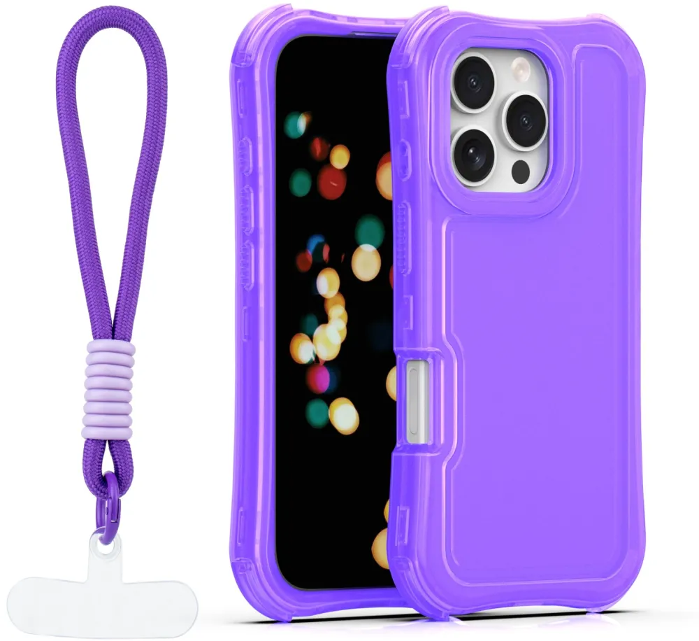 Safepop case with strap for iPhone 16 Pro Max 6,9" purple