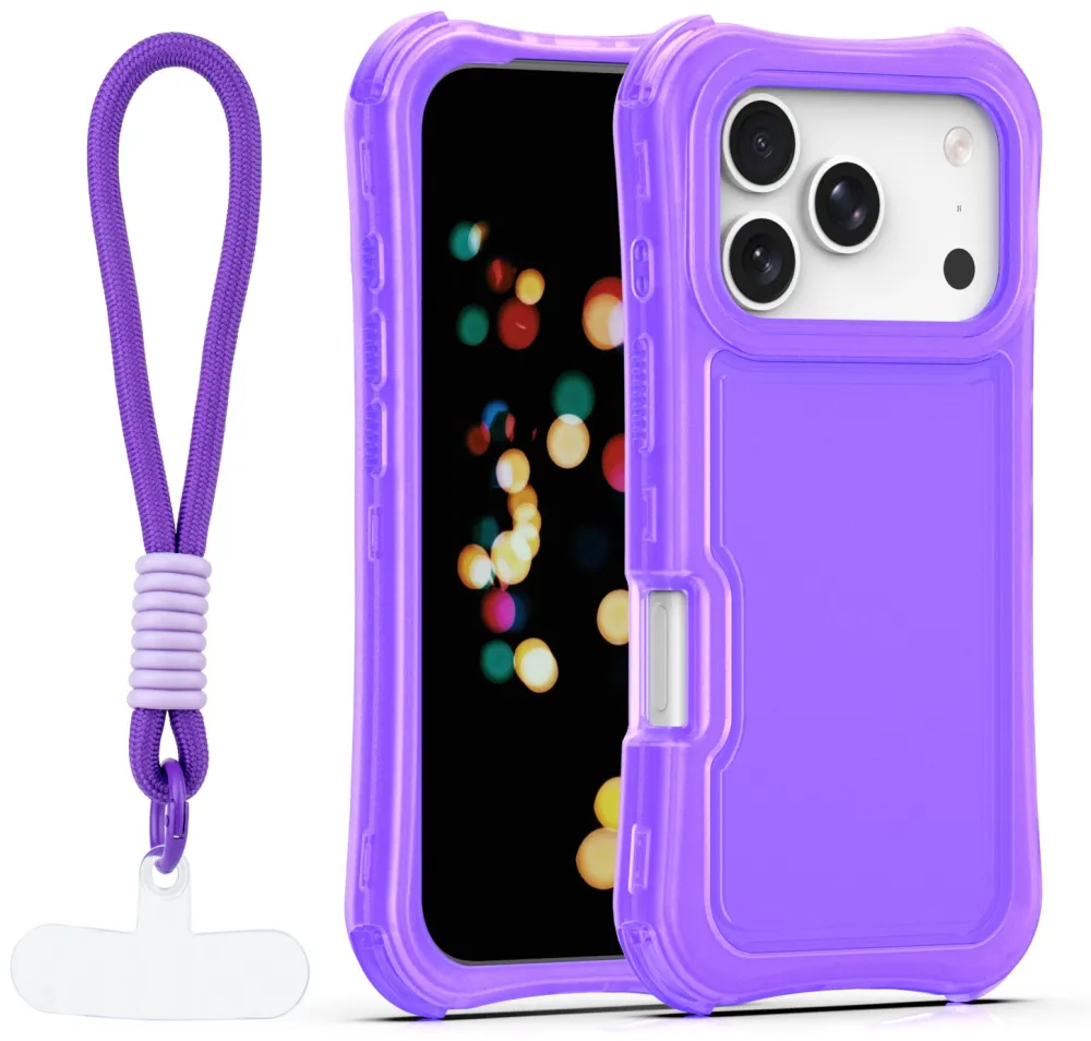 Safepop case with strap for iPhone 17 Pro Max 6,9" purple
