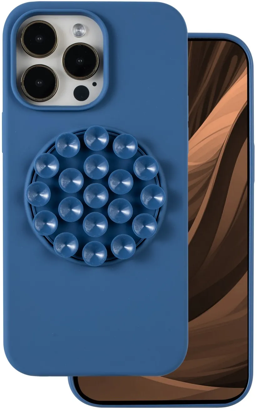 Silicone Stick case for iPhone 15 Pro 6,1" blue