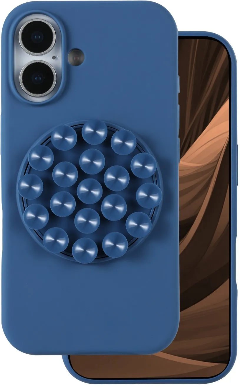 Silicone Stick case for iPhone 16 6,1" blue