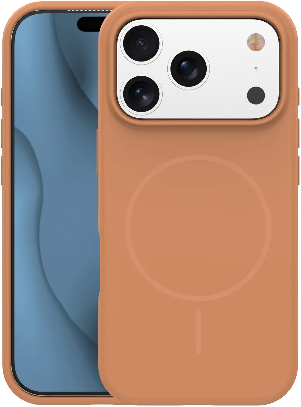 Silicone Thin Mag case for iPhone 12 / 12 Pro 6,1" caramel