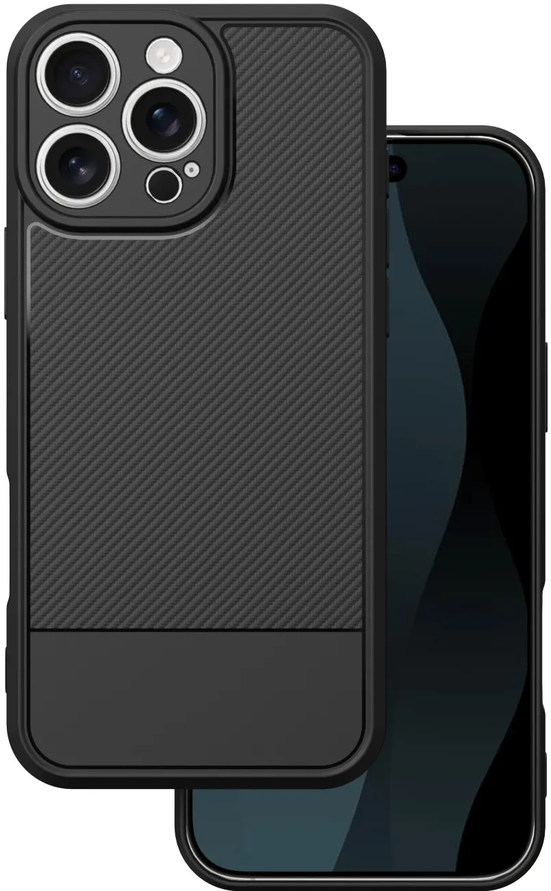 Simple Carbon case for iPhone 16 Pro Max 6,9" black