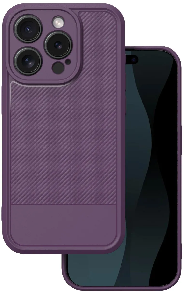Simple Carbon case for iPhone 15 Pro 6,1" purple