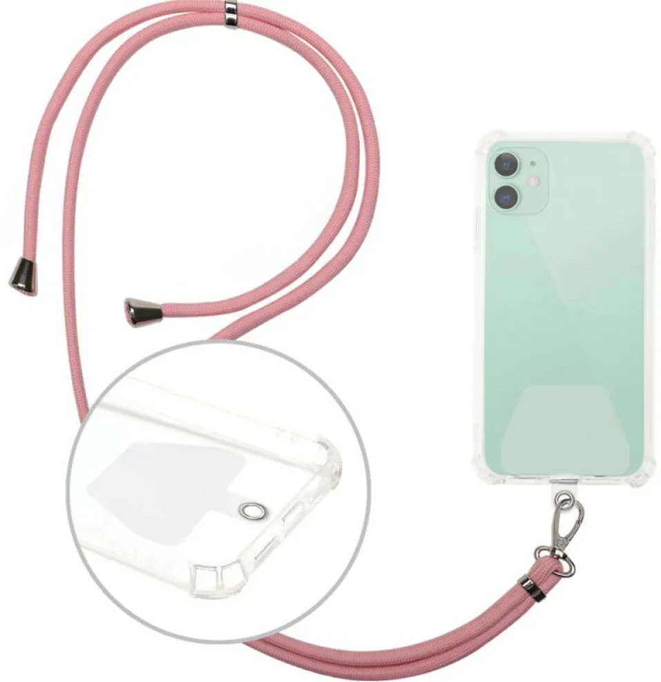 Universal neck strap for phones pink