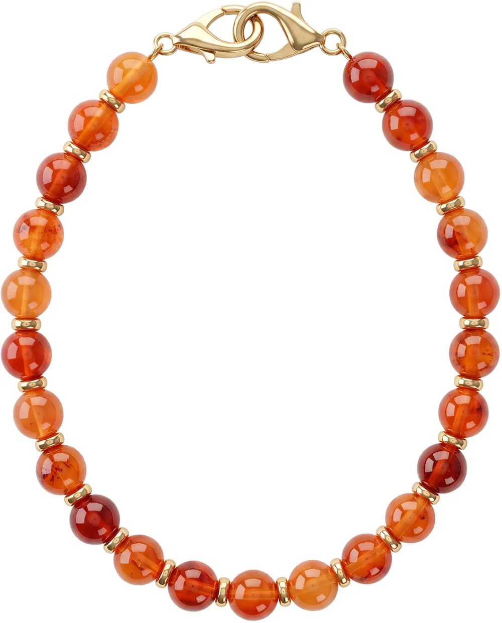 Beaded phone strap brown