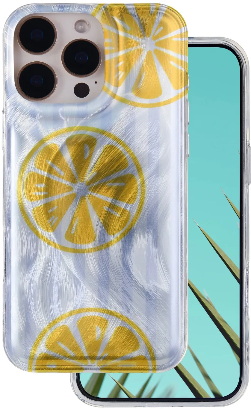 Ultra Trendy Summer case for iPhone 15 Pro 6,1" lemon