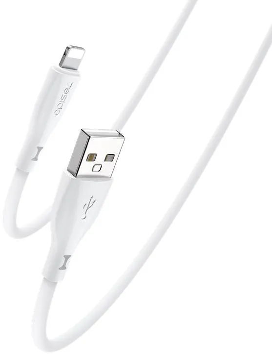 YESIDO SILICONE CABLE CA119 12W USB/LIGHTNING 1M 2,4A WHITE