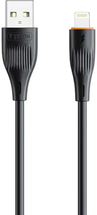 T-PHOX CABLE X-LITE LIGHTNING BLACK 1M 3A