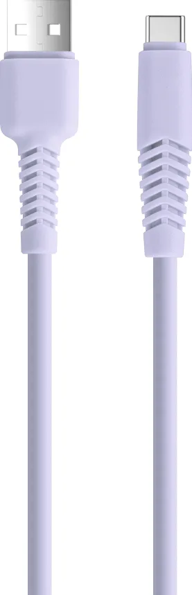 Setty cable USB - USB-C 1,5 m 2,1A KSA-C-1.529 lilac