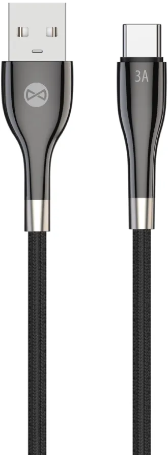 Forever Sleek cable USB - USB-C 1,0 m 3A black