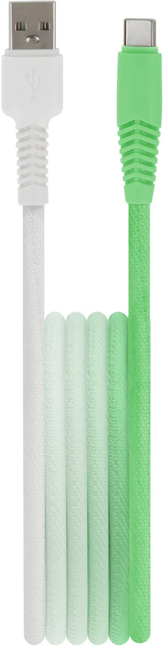 Setty cable USB - USB-C 1,5 m 3A KGA-C-1.5320 mint-white gradient