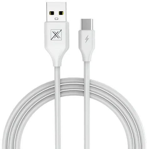 MX SET CABLE 2.4A/TYPE-C/1M WHITE