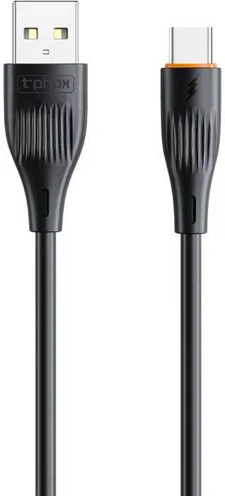 T-PHOX CABLE X-LITE TYPE-C BLACK 1M 3A