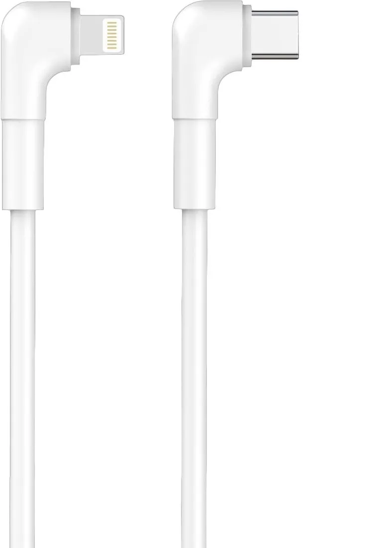 Maxlife MXUC-09 angle cable USB-C - Lightning 1,0 m 27W white
