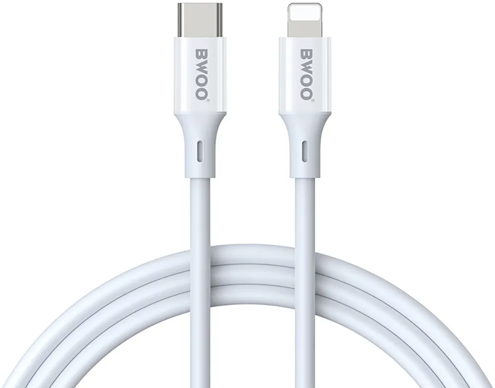 BWOO Cable USB-C - Lightning 1m 27W ABS + TPE X283 C-L white
