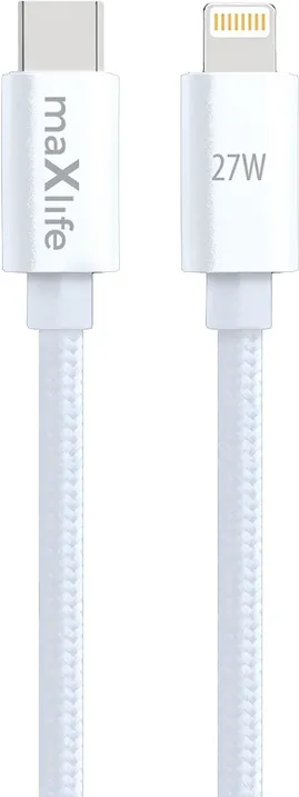 Maxlife MXUC-12 cable USB-C - Lightning 2,0 m 27W white