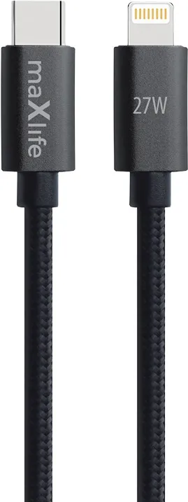 Maxlife MXUC-12 cable USB-C - Lightning 2,0 m 27W black
