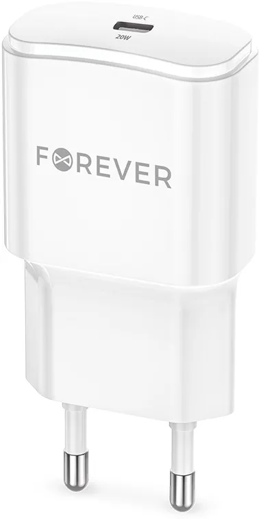 Forever TC-01-20C PD QC charger 1x USB-C 20W white