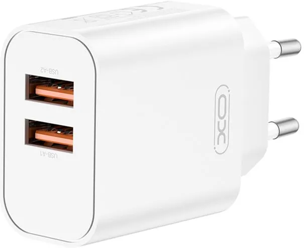XO wall charger CE34 2x USB 2,4A white
