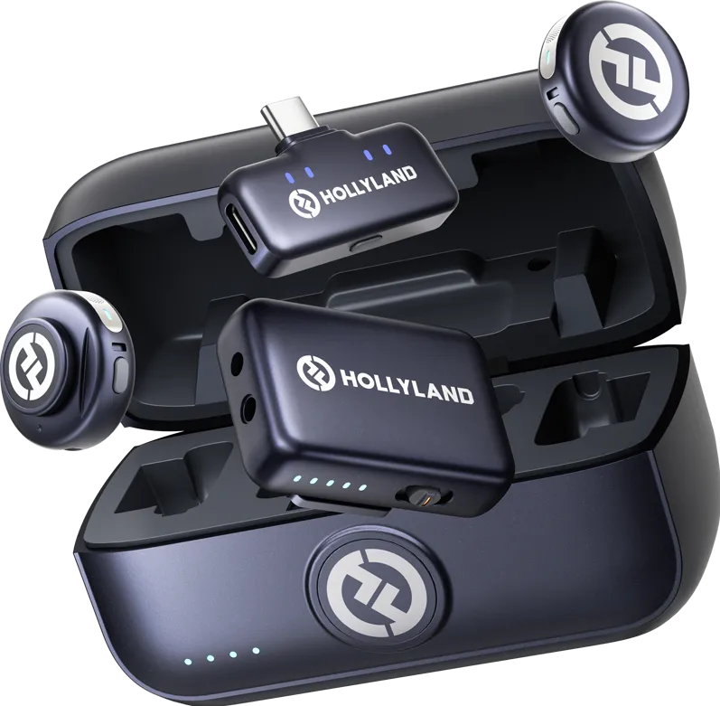 Hollyland Lark M3 Combo 2TX&2RX with USB-C and Camera RX and 2 x Wireless Microphone