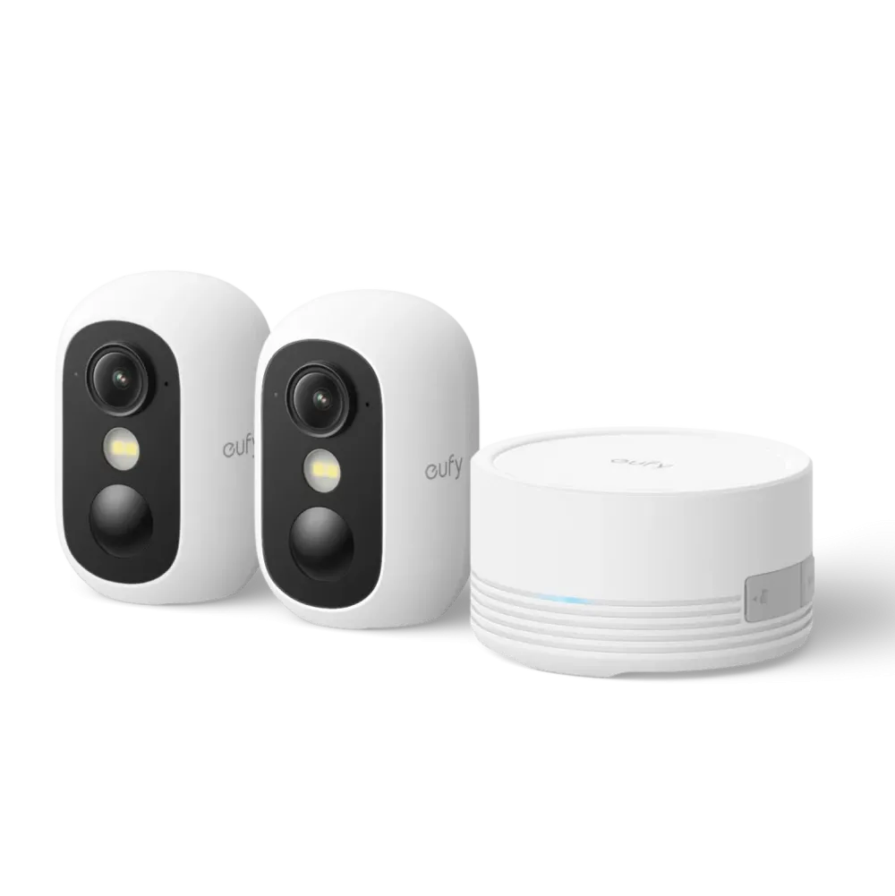 Sistem supraveghere video eufyCam C35 Wireless IP67 Color Night Vision Set HomeBase Mini + 2 camere Full HD