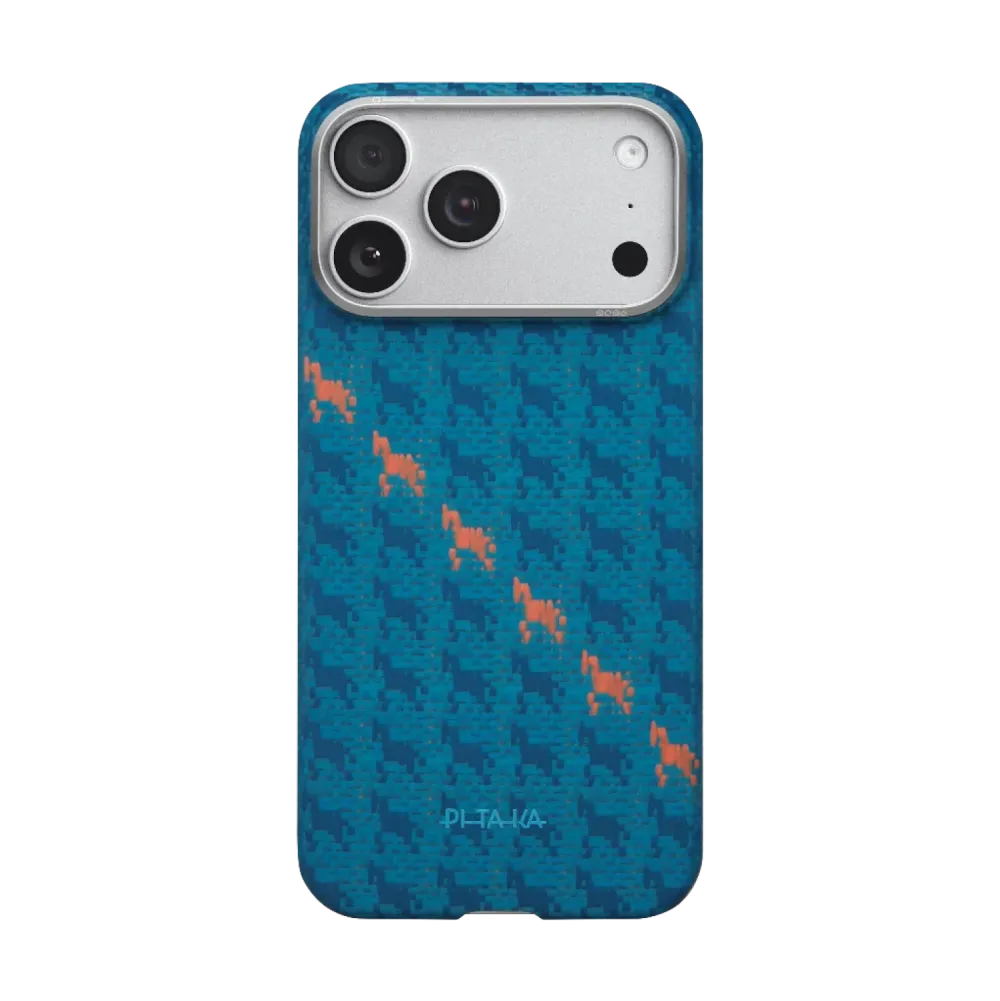 Husa Pitaka pentru iPhone 17 Pro Happiness Rides Edge Case Indigo