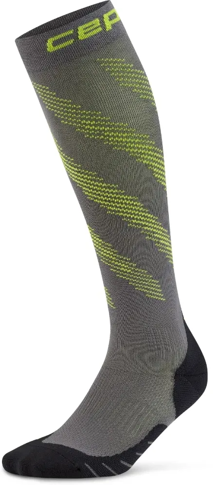 CEP - sosete compresie tall - Run Edt. Elliptic - dark grey | lime - III