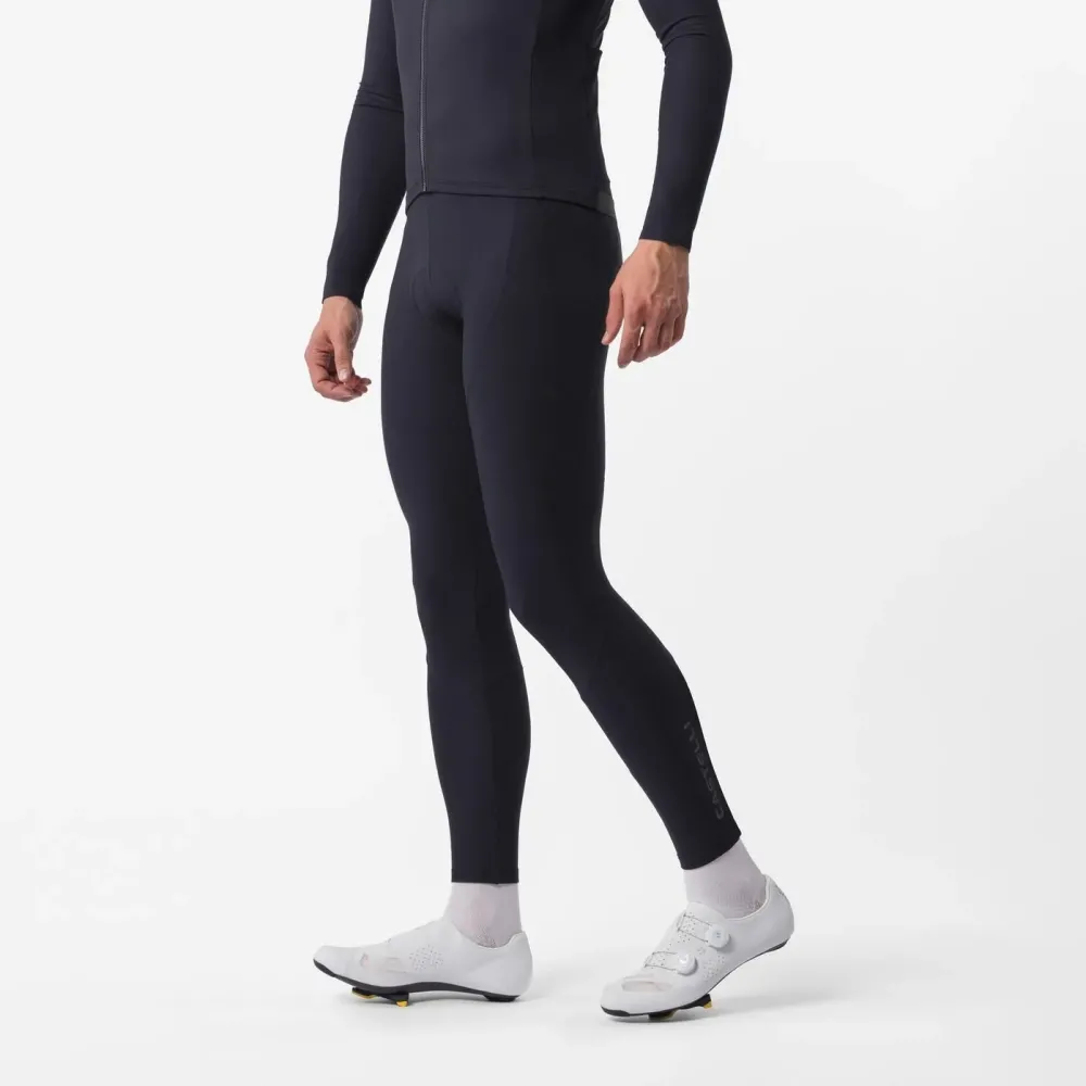 Castelli - pantaloni lungi cu bretele - Thermowoven Bibtight - negru - XL