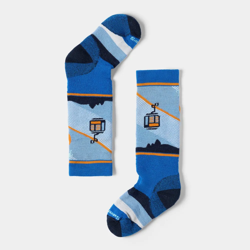 Smartwool - sosete merino - Wintersport Gondola Games Over The Calf Socks K - Laguna Blue - M (31-34)