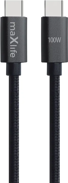 Maxlife MXUC-12 cable USB-C - USB-C 3,0 m 100W black