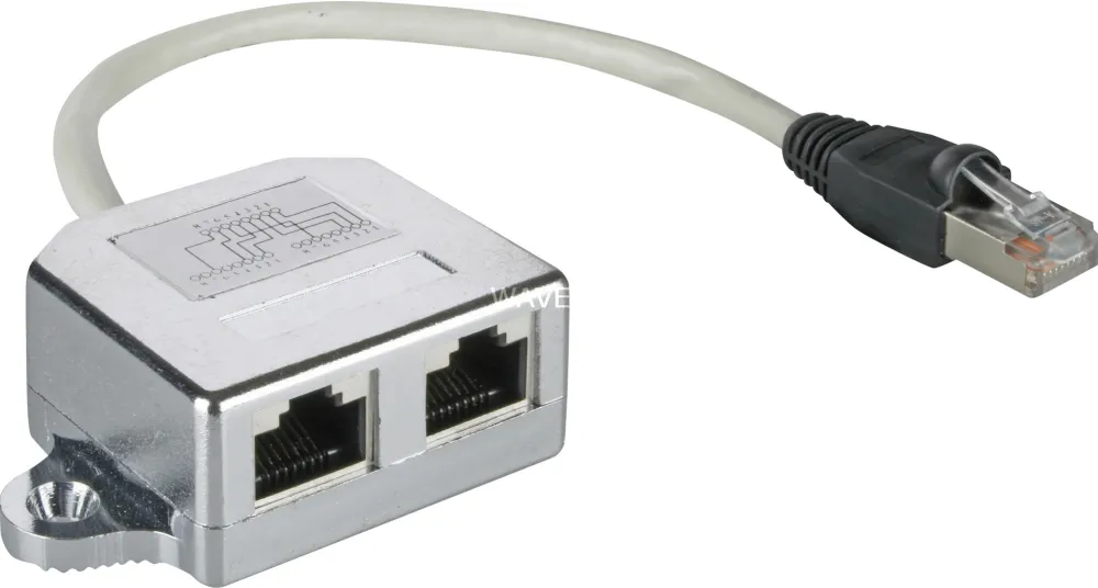 goobay RJ45 T-Adapter CAT5 St->2xBu