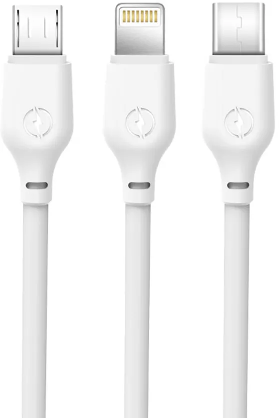 XO cable NB103 3in1 USB - Lightning + USB-C + microUSB 1,0 m 2,1A white