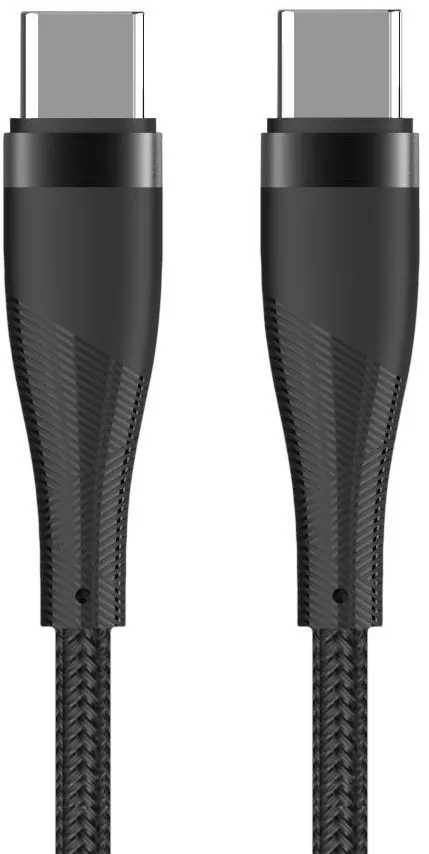 Maxlife MXUC-08 cable USB-C - USB-C 1,0 m 100W black nylon