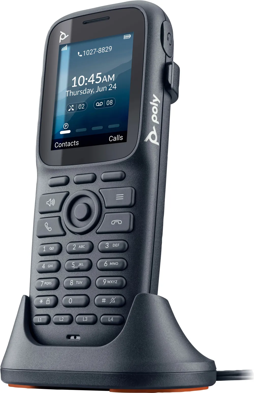 HP Poly Rove 20 Single Cell DECT 1880-1900 MHz B1 Base Station and 20 Phone Handset Kit IP phone Black TFT
