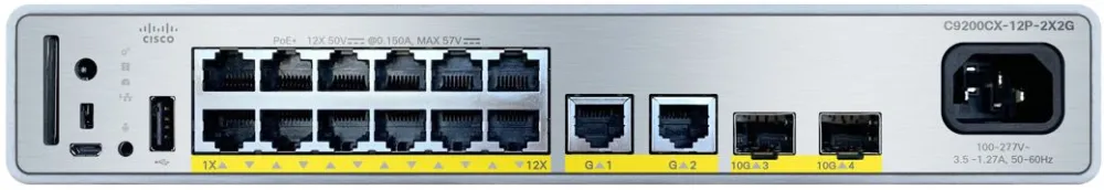 CATALYST 9000 COMPACT SWITCH/12-PORT POE+ 240W HVDC ESS