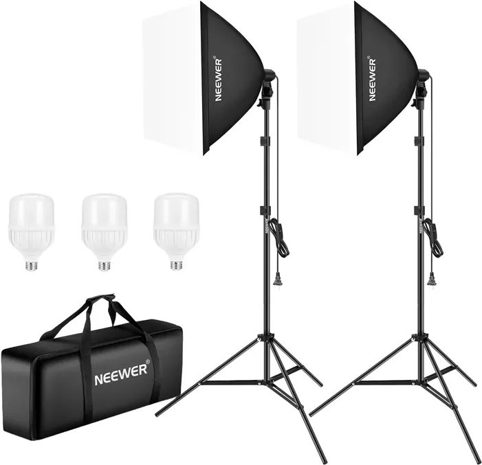 Set de iluminare cu softbox 10102773, 700 W, 3 bucăți