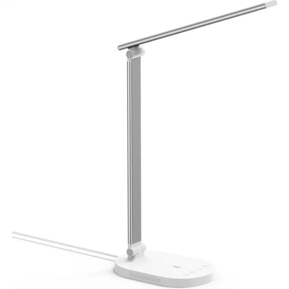 Lampa LED de birou TaoTronics TT-DL1012 lumina veghe control touch 5 moduri 5 niveluri de luminozitate Incarcare USB 12W Alb