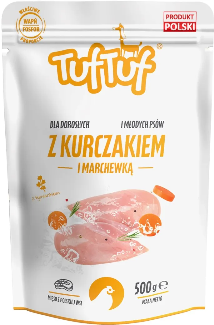 TUF TUF Ground Chicken with Carrots - wet dog food - 500g