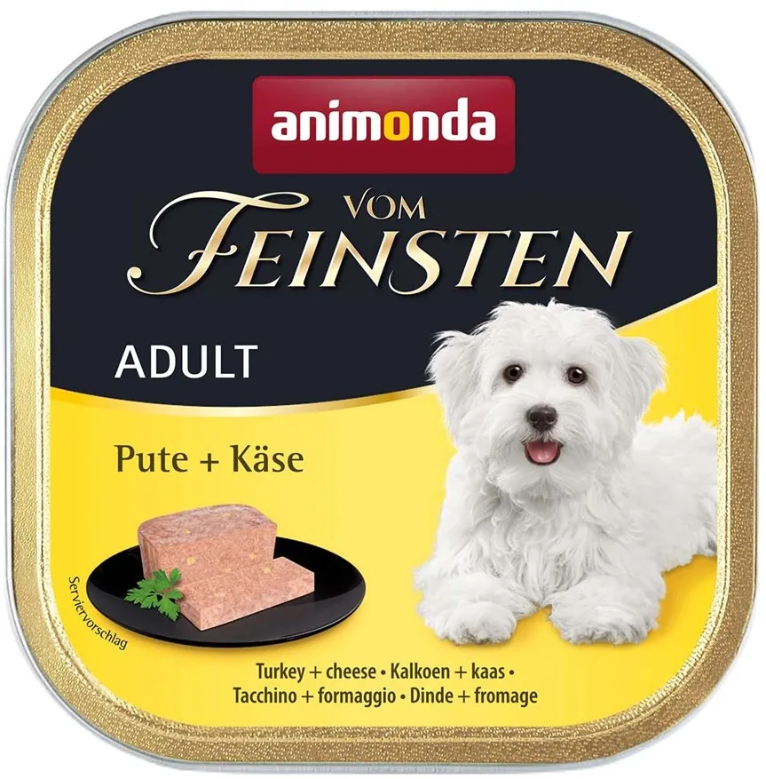 ANIMONDA Vom Feinsten Adult Turkey with cheese - wet dog food - 150g