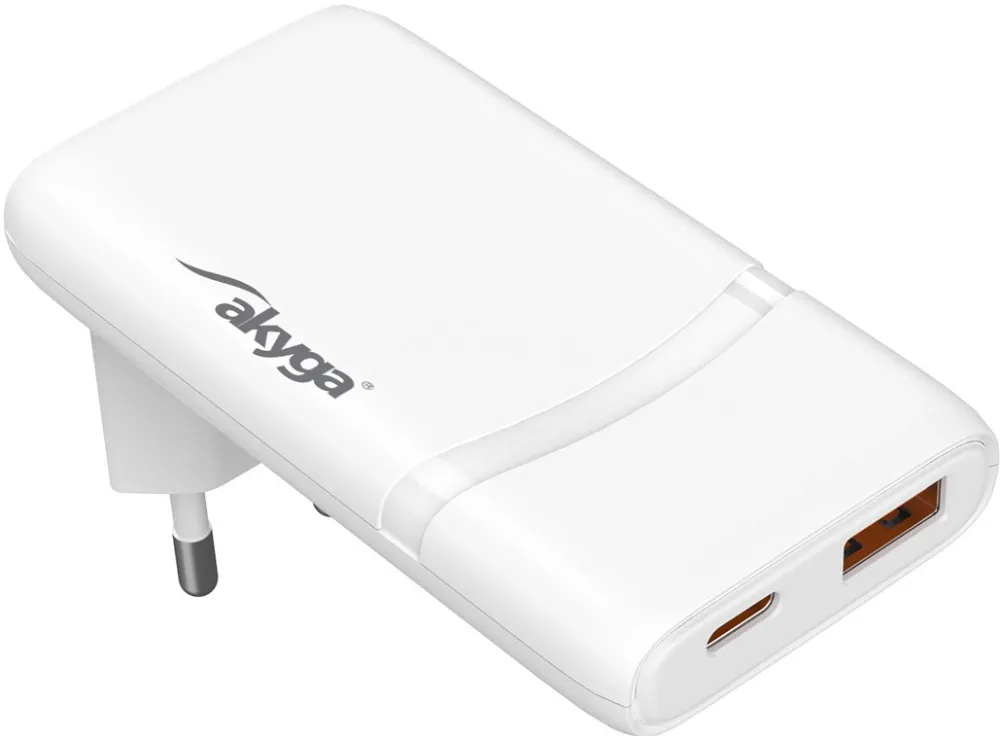 Akyga USB-A + USB-C charger AK-CH-31