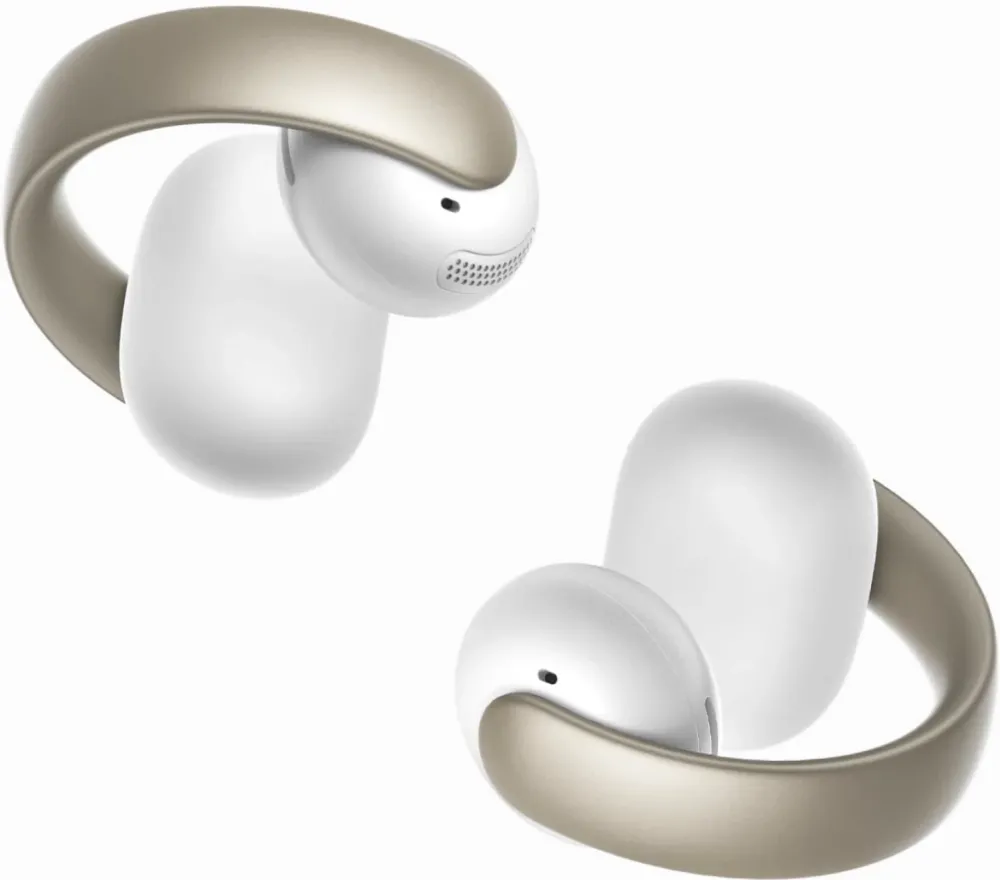 Casti true wireless Soundcore AeroClip Open-Ear Clip-On 4 Microfoane si AI Hi-Res IPX4 Alb