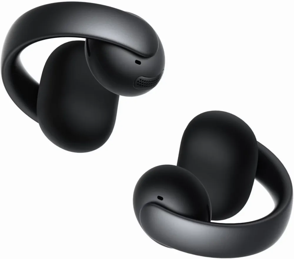 Casti true wireless Soundcore AeroClip Open-Ear Clip-On 4 Microfoane si AI Hi-Res IPX4 Negru
