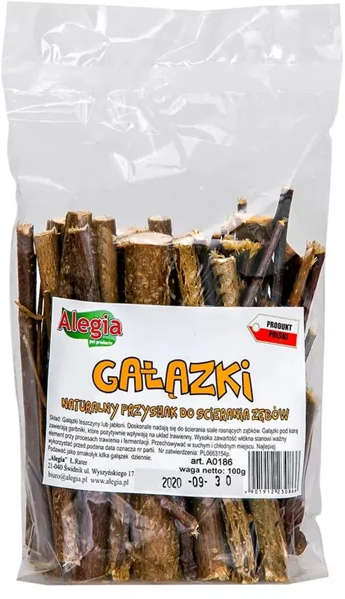 ALEGIA Twigs for rodents - treat for rodents and rabbits - 100g