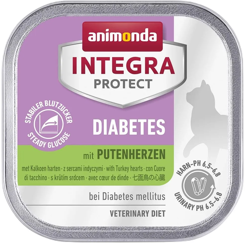 ANIMONDA Integra Protect Diabetes Turkey hearts - wet cat food - 100g