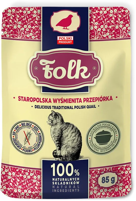 FOLK Delicious traditional polish quail - wet cat food - 85g