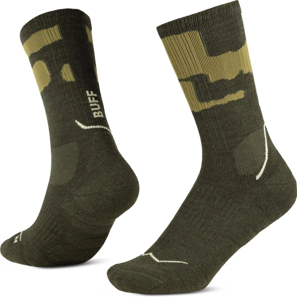 BUFF THERMONET® Crew Socks TC, Olive L