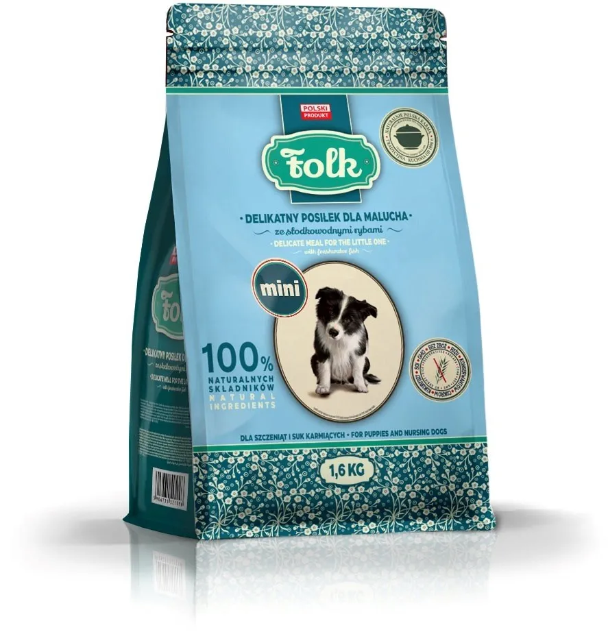 FOLK Delicate meal for puppies with freshwater fish Mini - dry dog food - 1,6kg