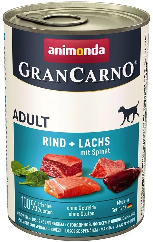 ANIMONDA GranCarno Adult Salmon and spinach - wet dog food - 400g