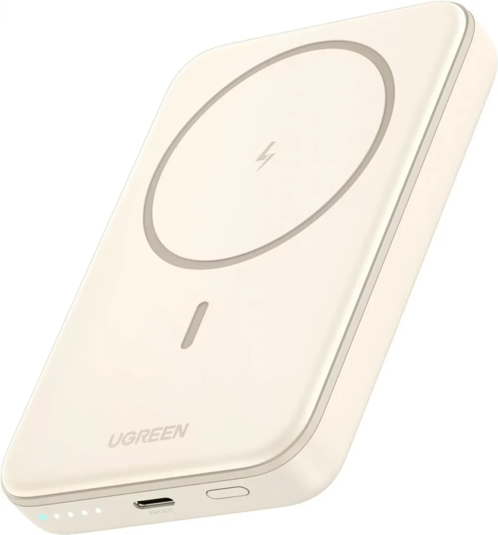 Baterie externa Ugreen Magnetic 10.000 mAh Wireless PD 20W USB-C Bej